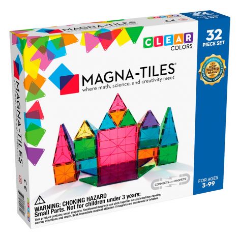 Magna-Tiles Clear Colors set magnetic (32 piese) - imagine 6